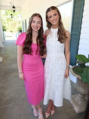 White Halter Lace Midi Dress - Maven